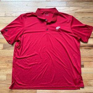 Adidas Men’s Detroit Red Wings Polo Shirt Embroidered Logo Size 2XL